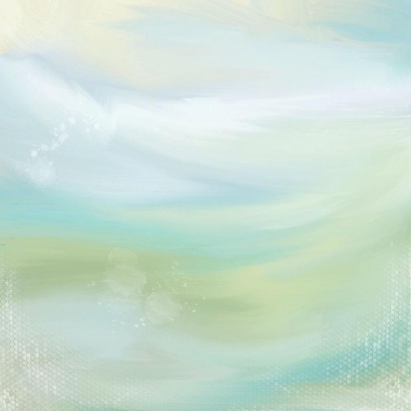 云朵水彩画抽象背景