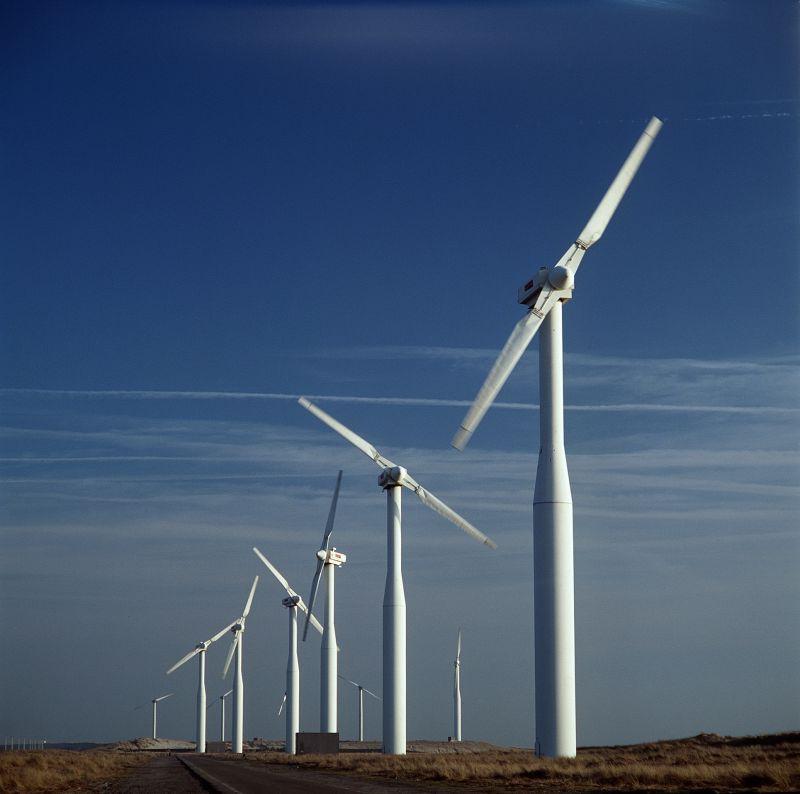 可再生能源发电的风车