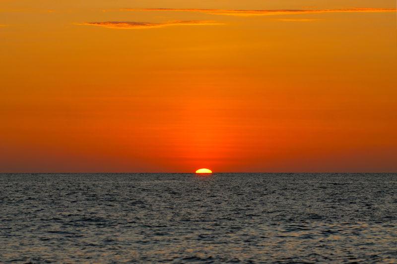 海平线上的日落