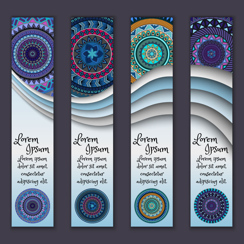 矢量的风格横幅设计