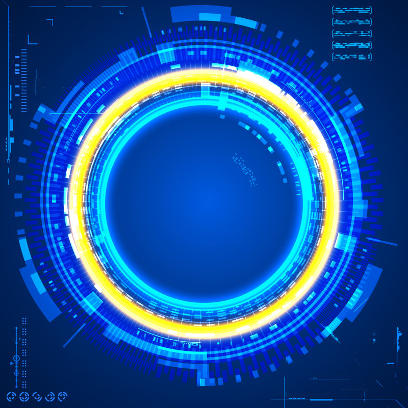 矢量蓝色科技感背景