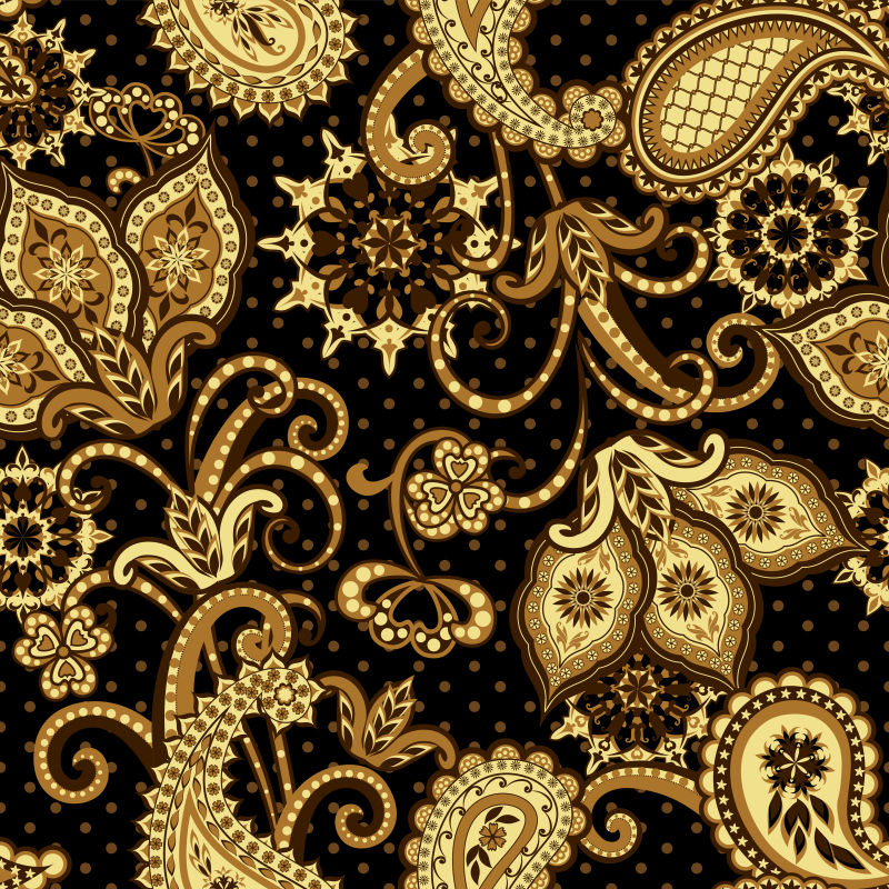 创意矢量金色华丽装饰纹样的背景