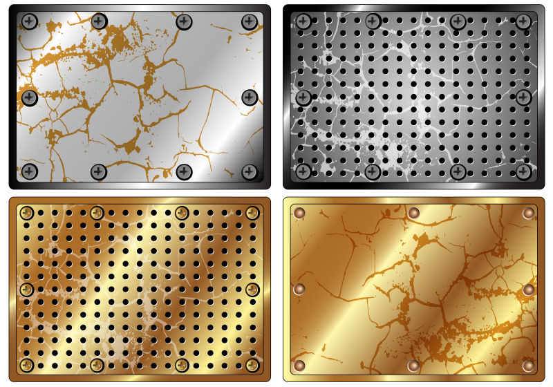矢量的金属片背景