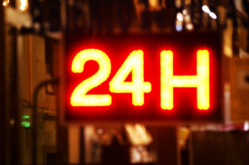 招牌上24H