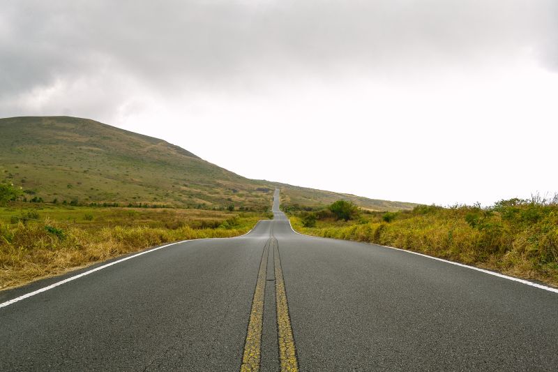 晴空万里的公路