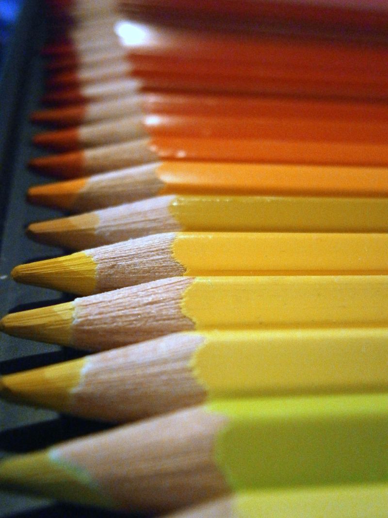 排成排的铅笔