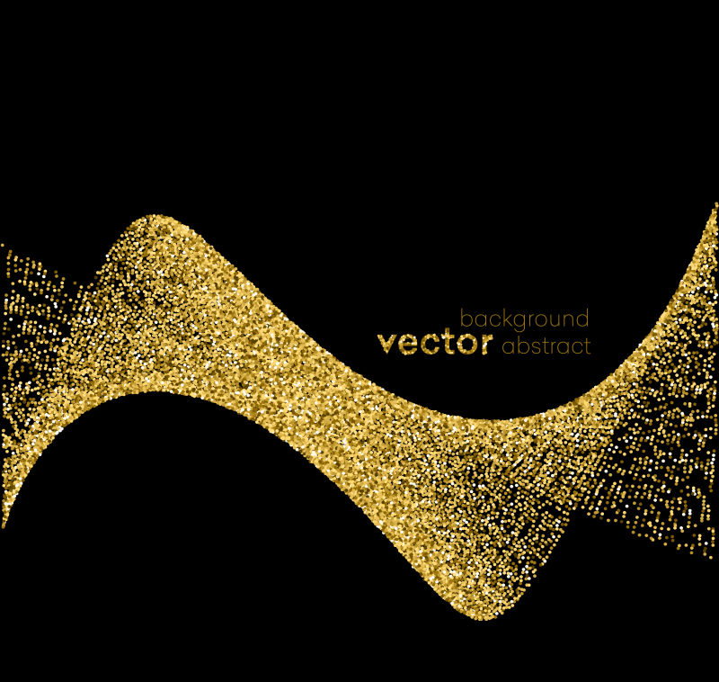 金色粉沫图案背景矢量设计