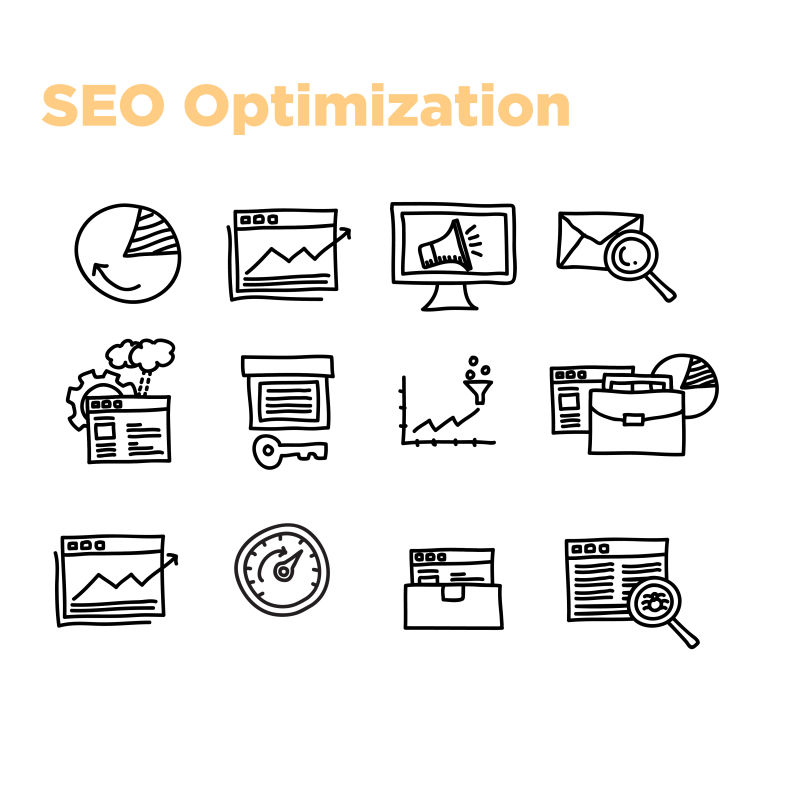 创意矢量搜索引擎优化图标设计