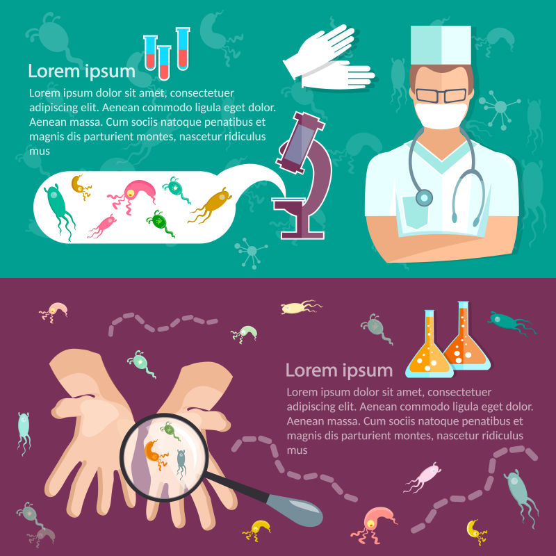 医学主题的矢量横幅设计