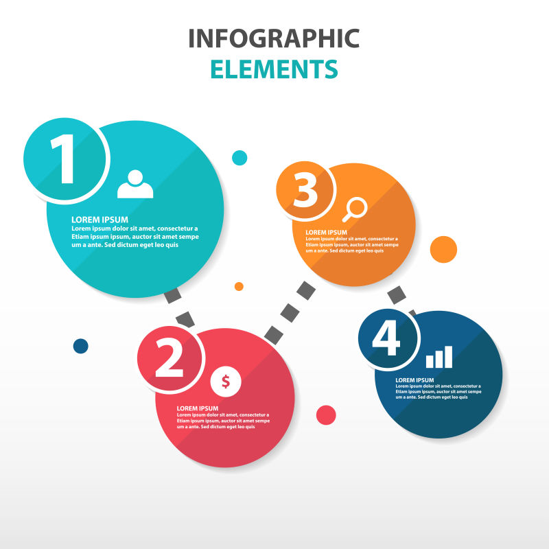创意矢量简易圆形的信息图表设计