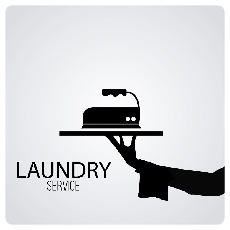 创意矢量洗衣店服务的插图设计