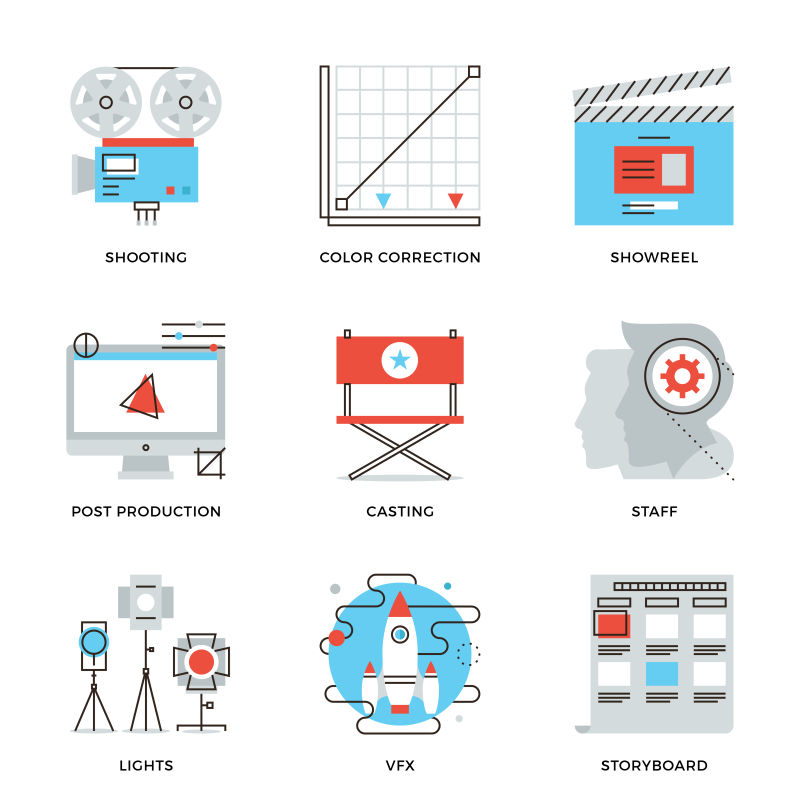 矢量影视生产的图标设计