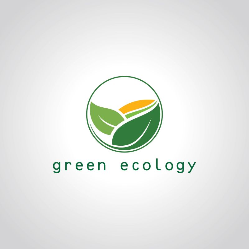 矢量循环绿色生态标志设计