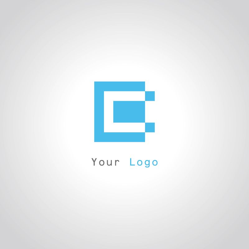 创意抽象字母c的标志设计