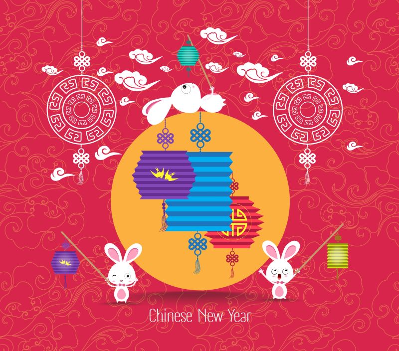 中国新年主题的矢量插图