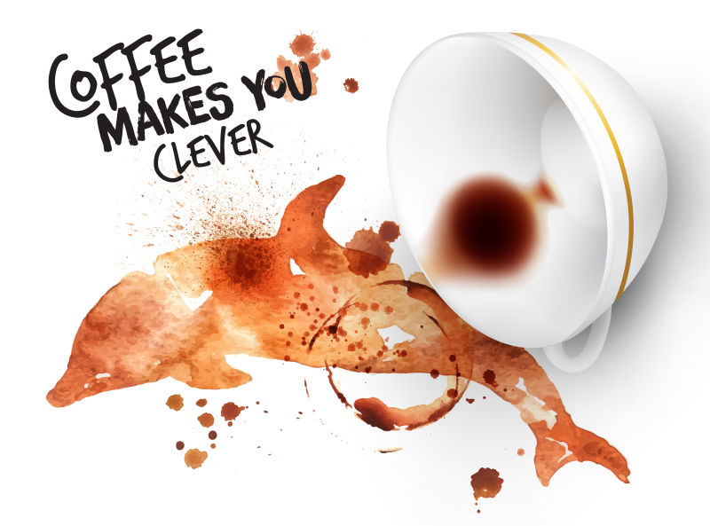 狂野海豚咖啡海报