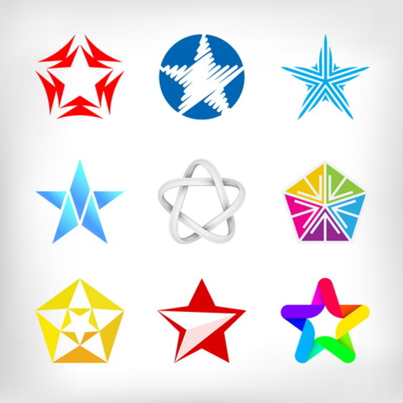 矢量星星logo设计