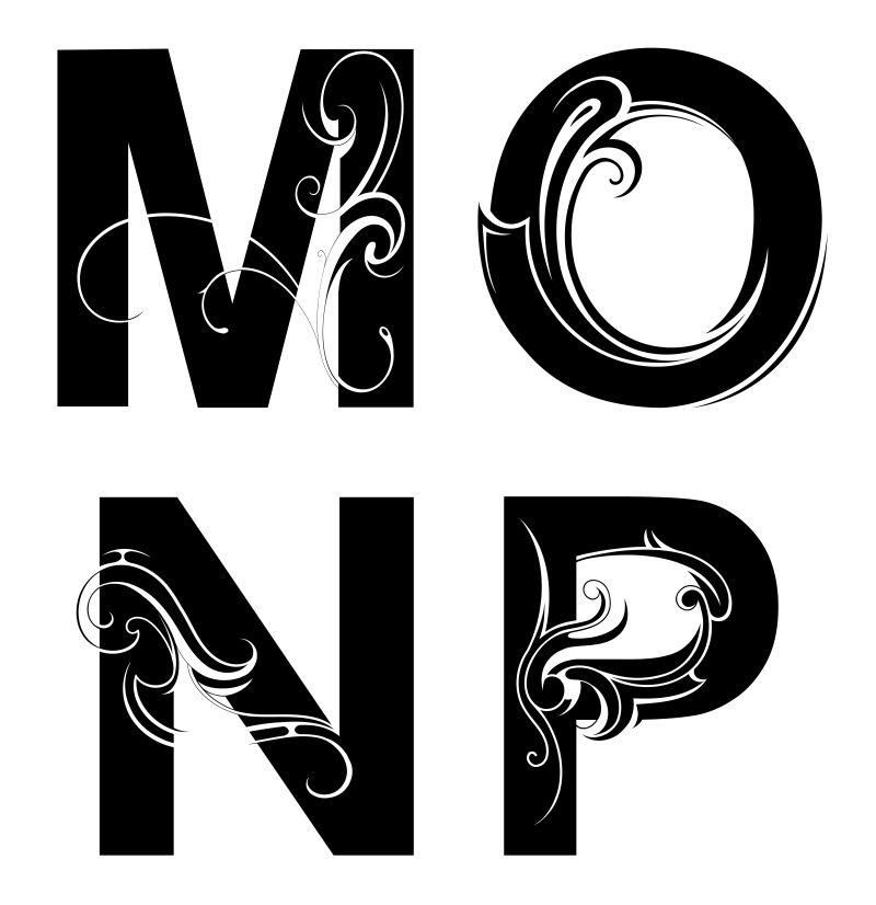 矢量英文字母设计