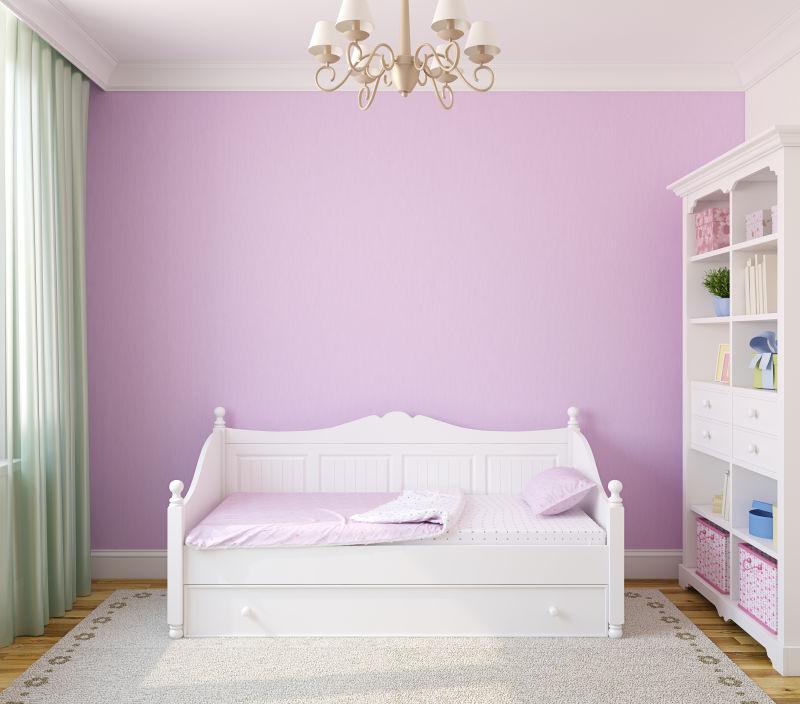 可爱的粉色系儿童卧室