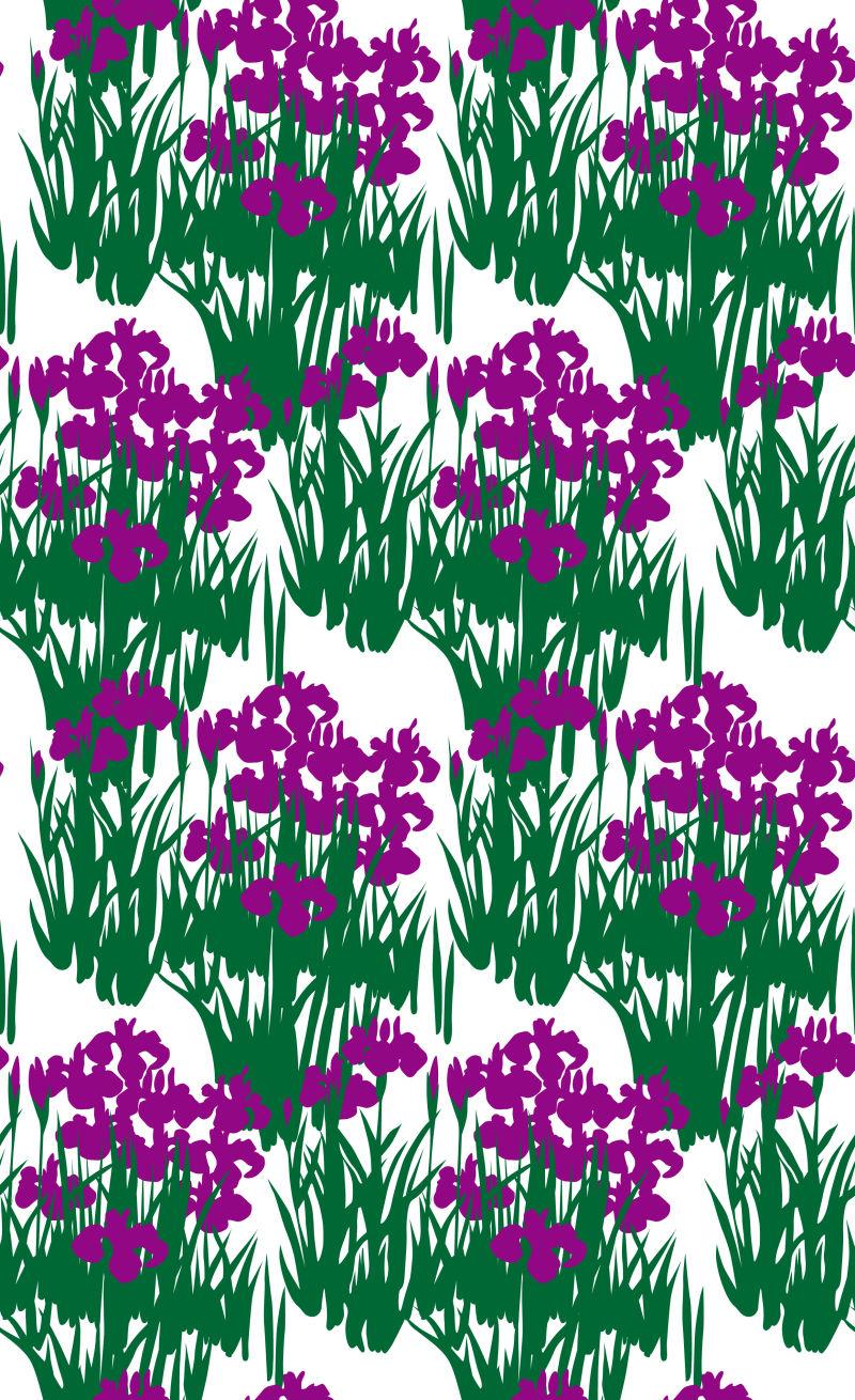 绿叶紫色花瓣纹理