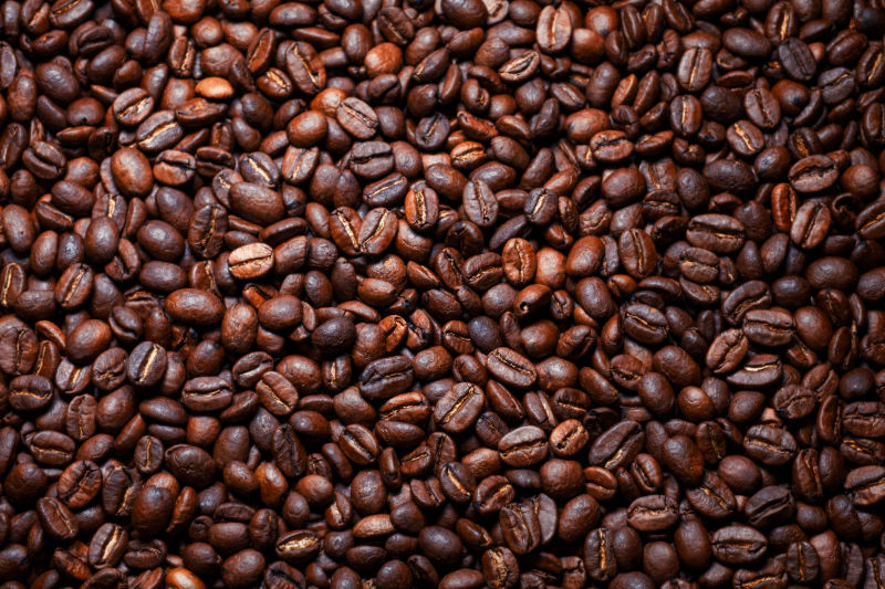 大量的咖啡豆