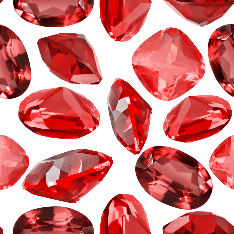 大量的红色宝石