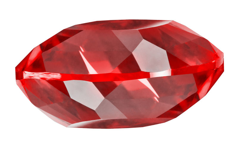 椭圆形的红宝石