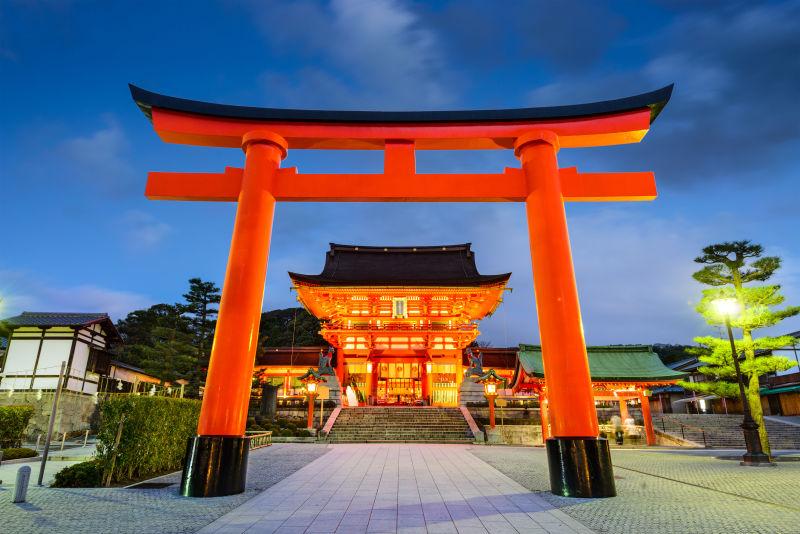 日本京都的寺庙建筑