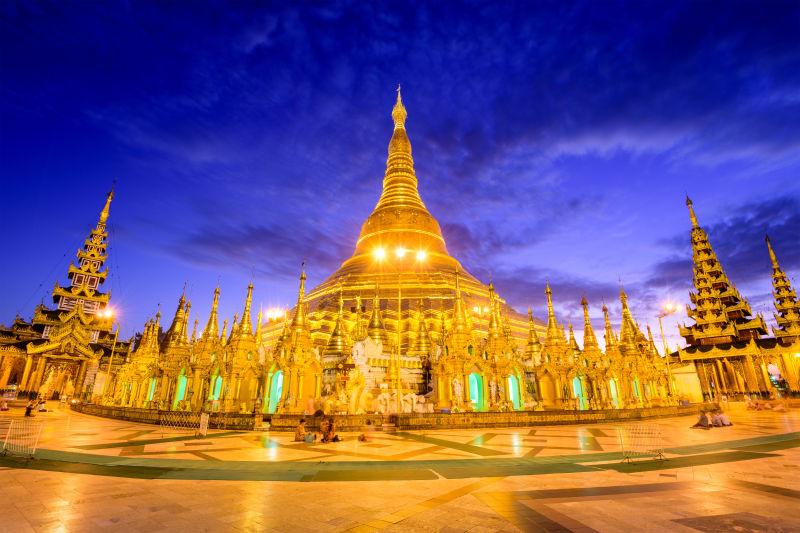 缅甸仰光寺庙建筑