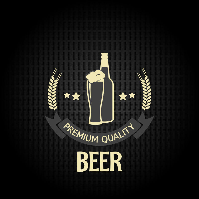 创意矢量啤酒简易标志设计
