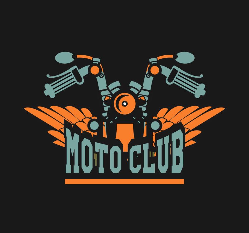 创意矢量摩托车俱乐部的插图设计