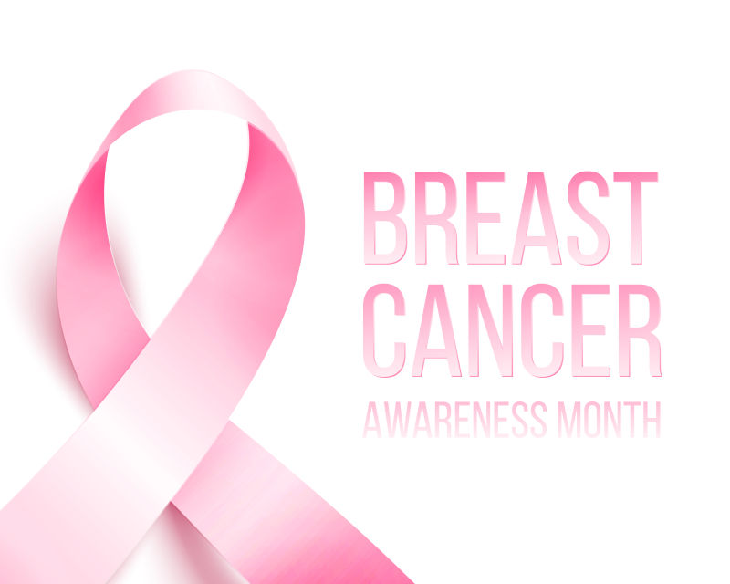 创意矢量粉丝带标志的乳腺癌海报设计