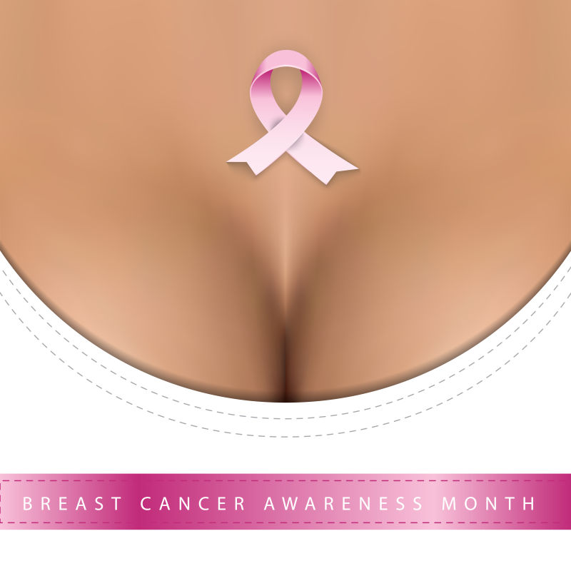 创意关爱女性乳房健康概念海报