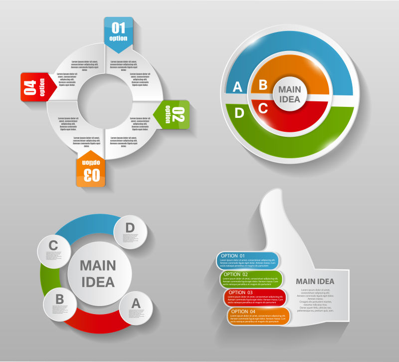 商业矢量信息图表设计