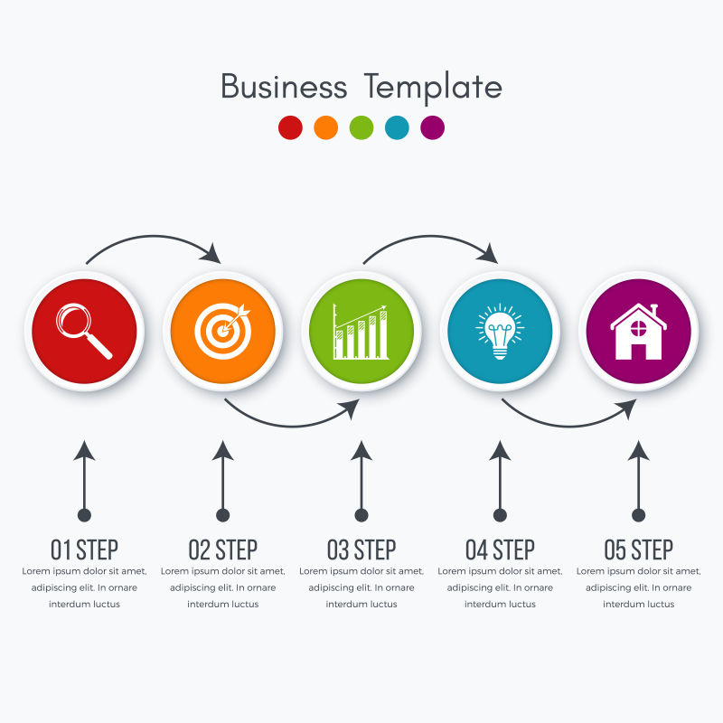 矢量商业信息图表设计