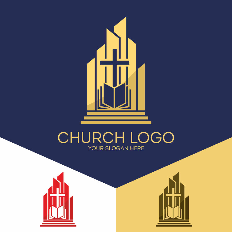 创意教堂概念的标志设计
