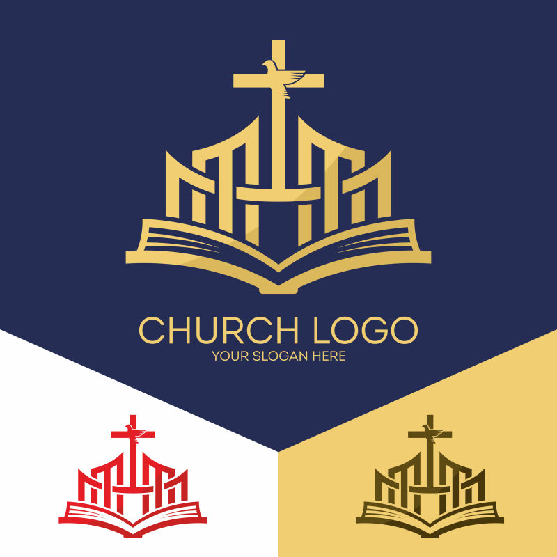 抽象矢量教堂标志设计