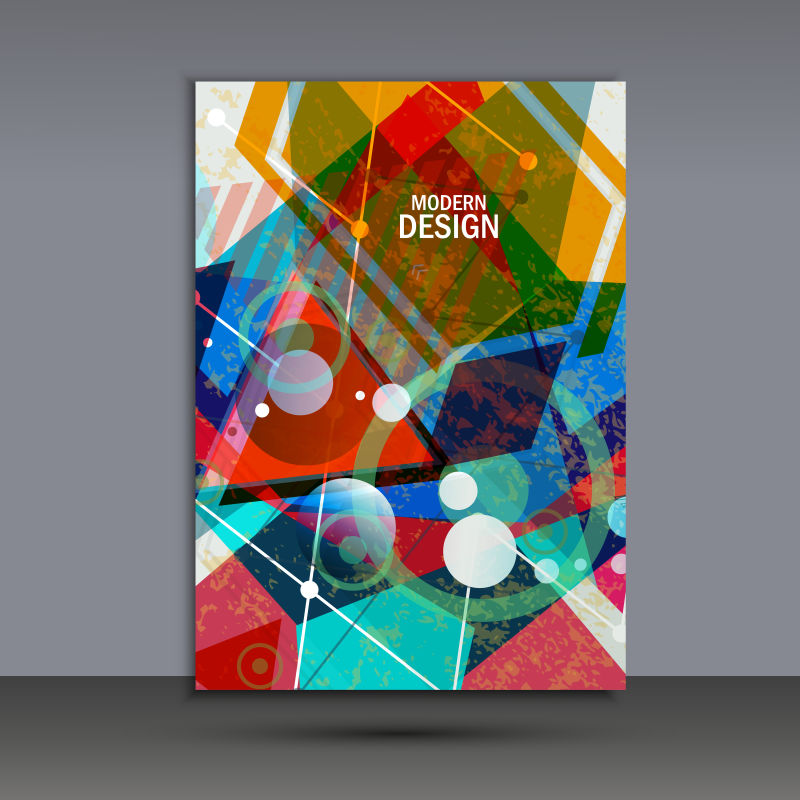 抽象现代几何元素的海报设计
