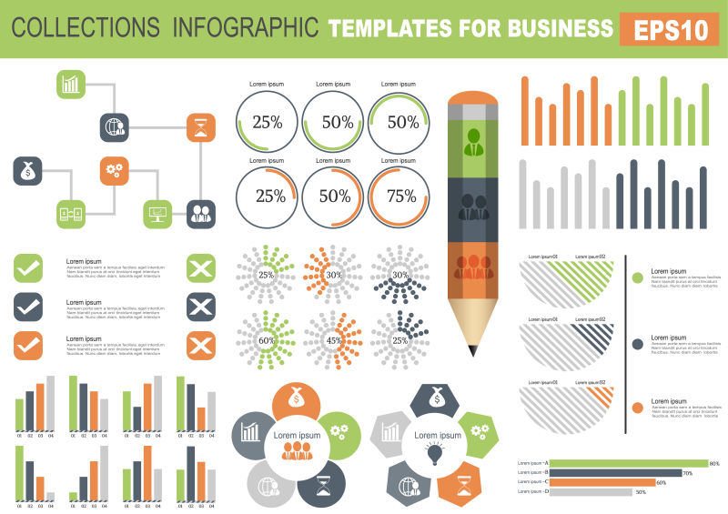 创意商业信息矢量图表元素