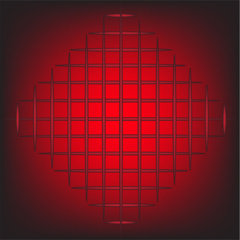 矢量红色抽象线条照明背景