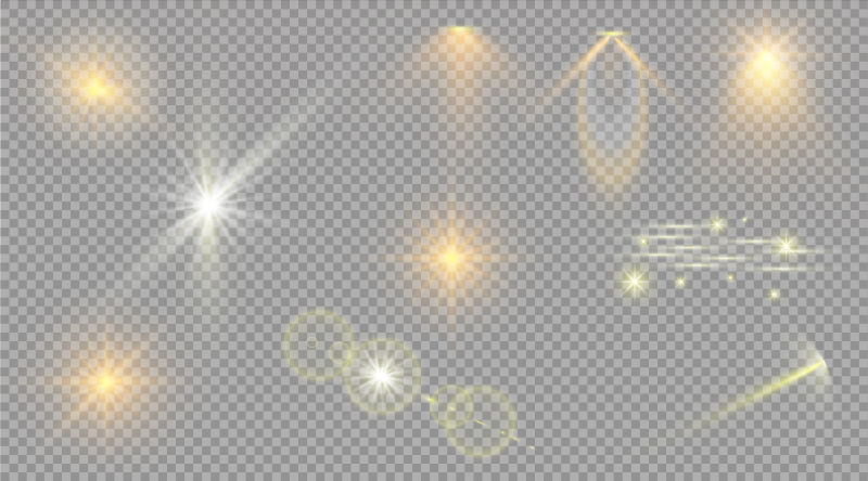矢量漂亮的灯光效果插图