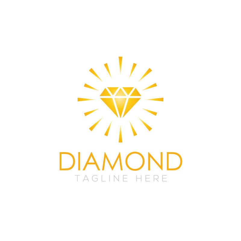 矢量的钻石图案logo设计