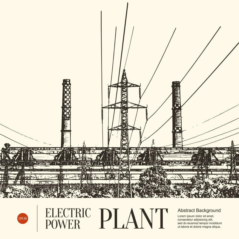 矢量的电力站插图