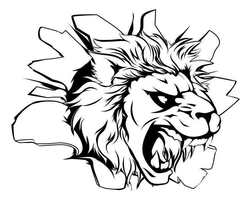 创意狮子的矢量插图设计