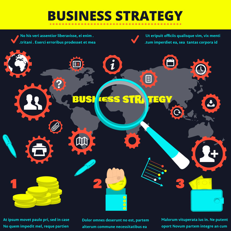 商务信息分析图矢量设计