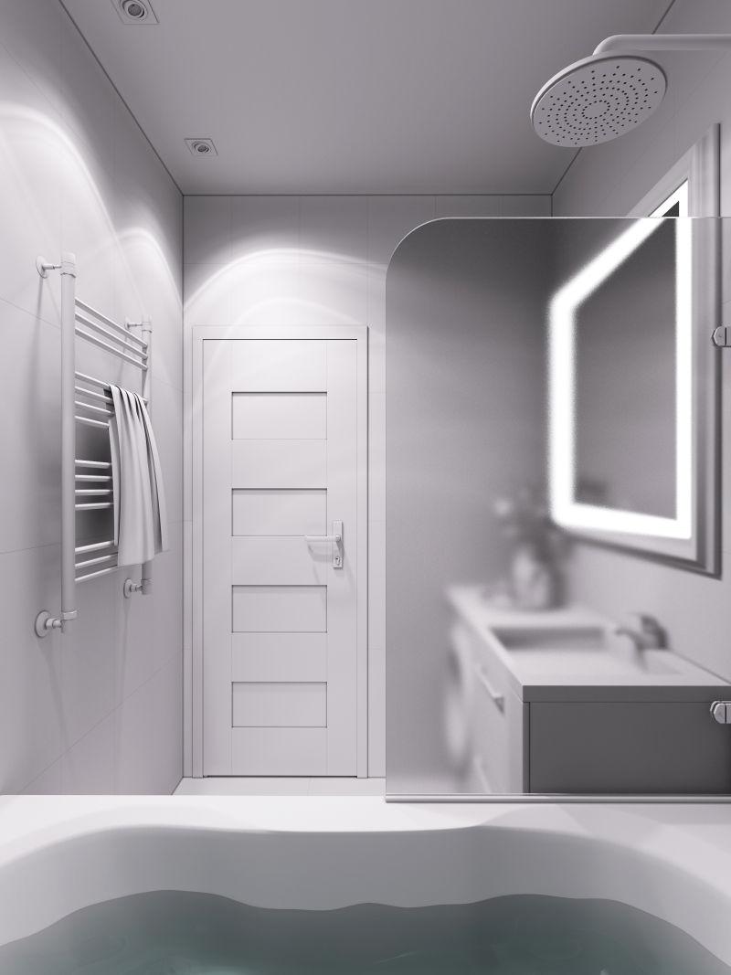 一个现代风格的浴室