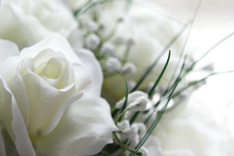 白色婚礼花朵