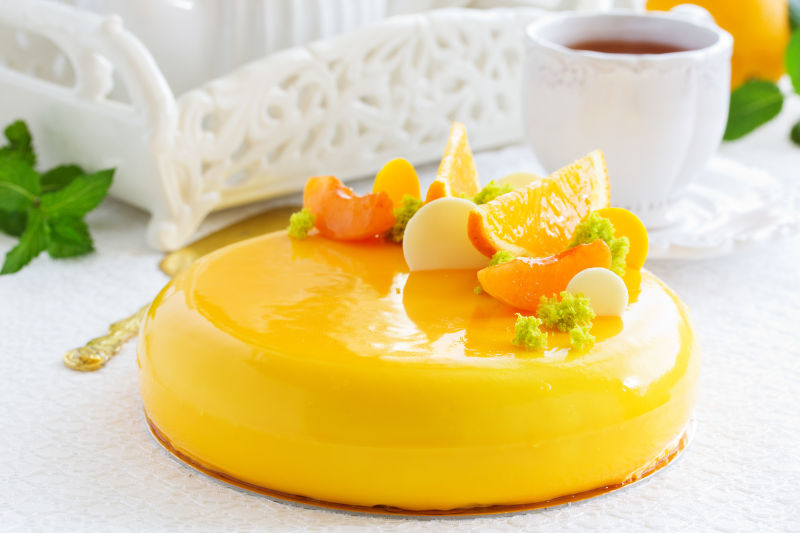 橙色慕斯蛋糕