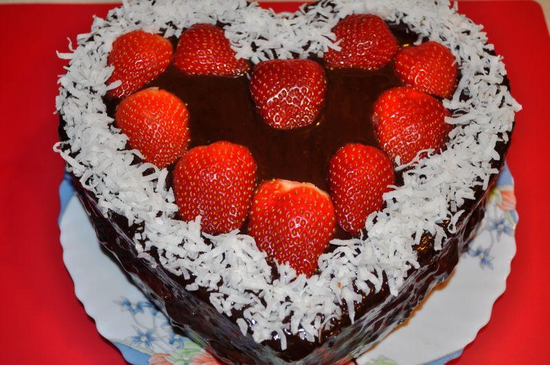 爱心巧克力蛋糕