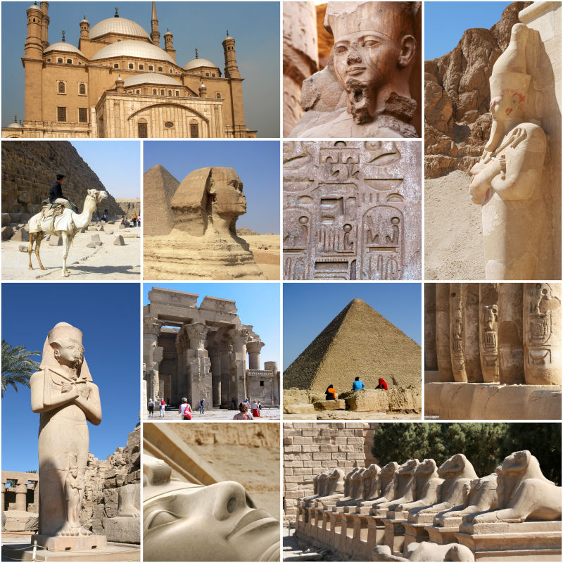 埃及旅游景点拼贴